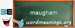 WordMeaning blackboard for maugham